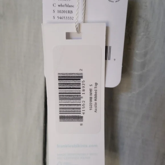 Frankie's Bikinis Austin Front Knot Ribbed Top Size Small NEW - Picture 6 of 15